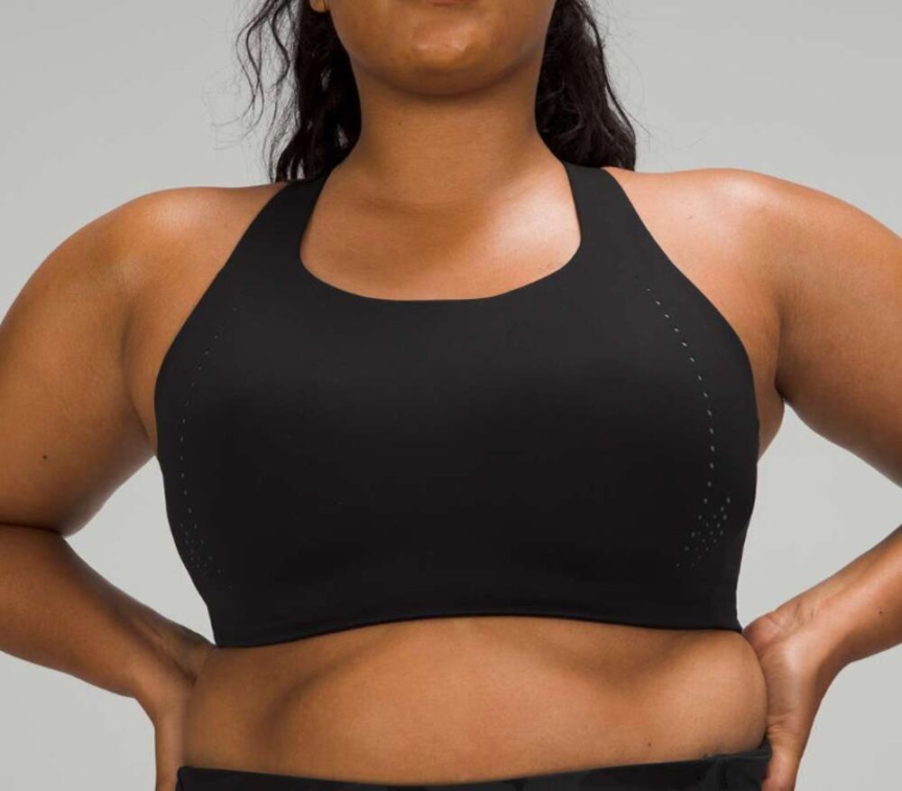 Lululemon AirSupport Bra Womens 38D Black High Support Running Sports Bra
